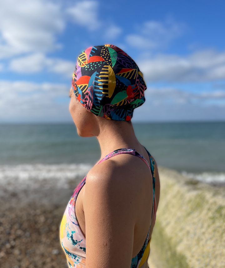 Salty Sea Knot - Swimming Cap Topper Swim Turban - Memphis Trail