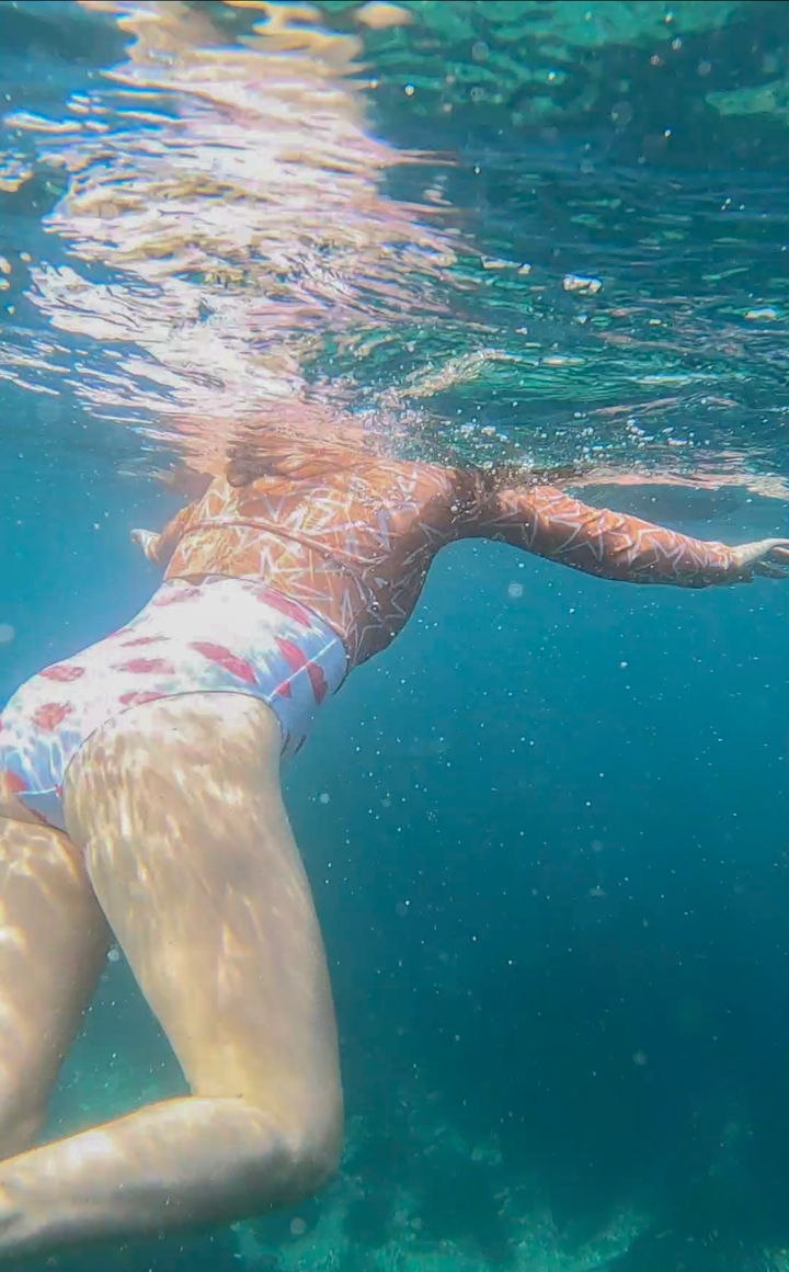 ♻️ Hearts Recycled Short Rash Guard