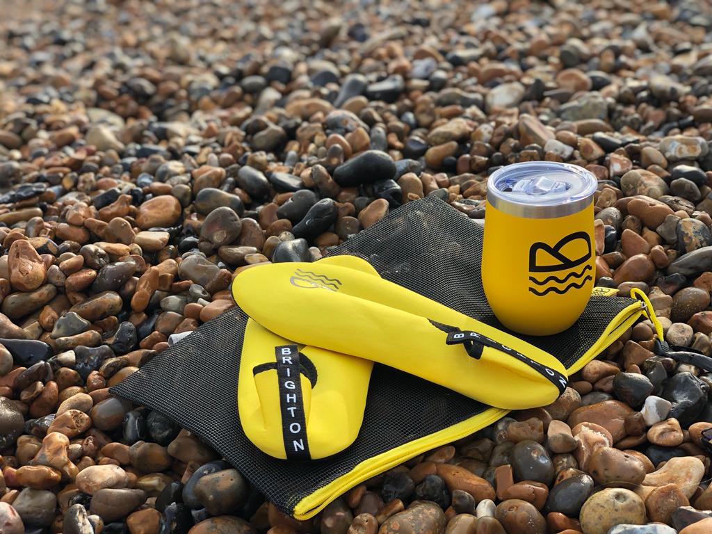 Sunburst Yellow Stainless Steel Beach Cup