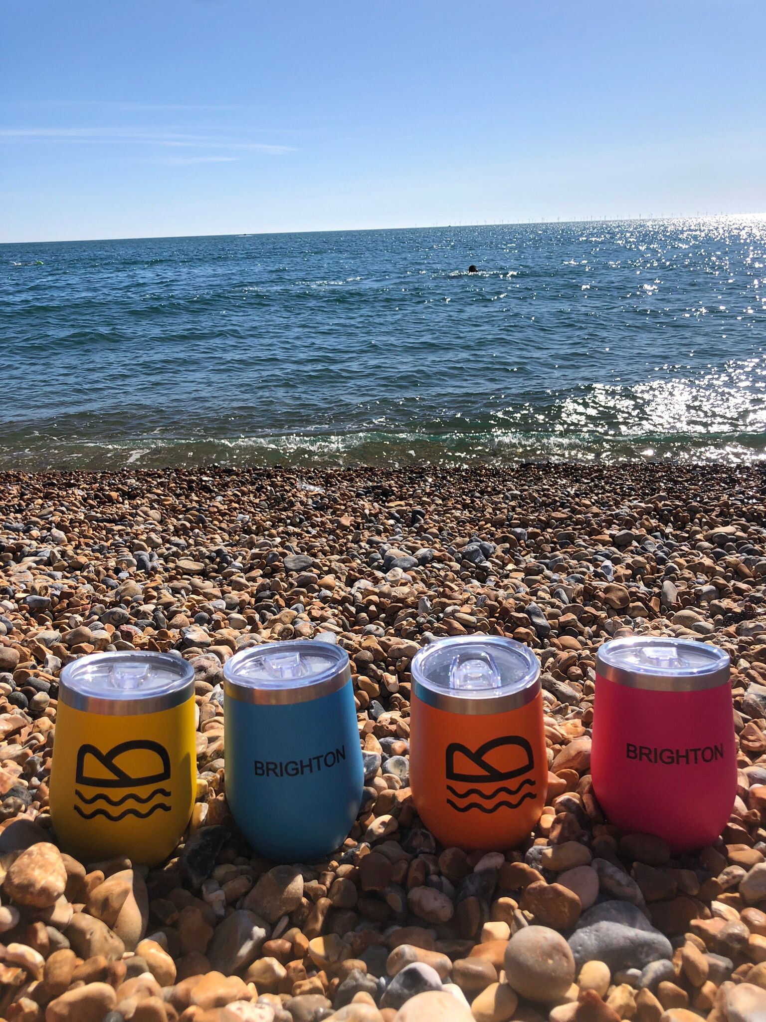 Palace Pier Pink Stainless Steel Beach Cup