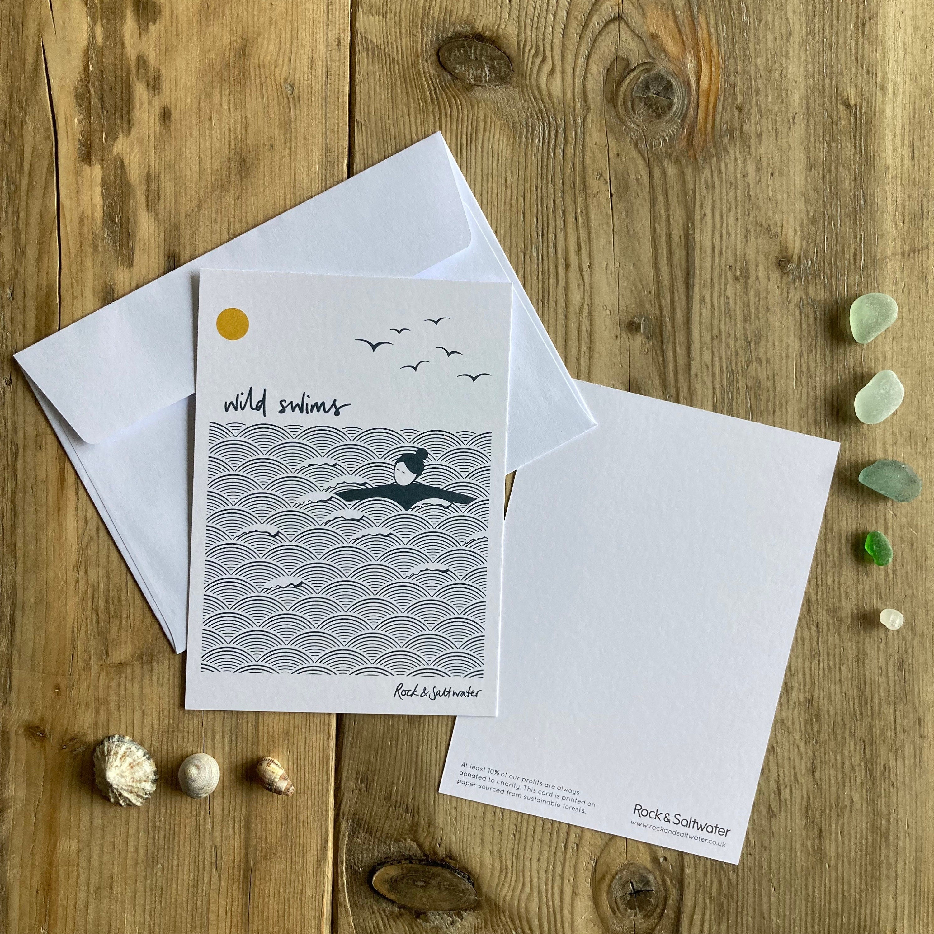 Wild swims notecards | pack of 8