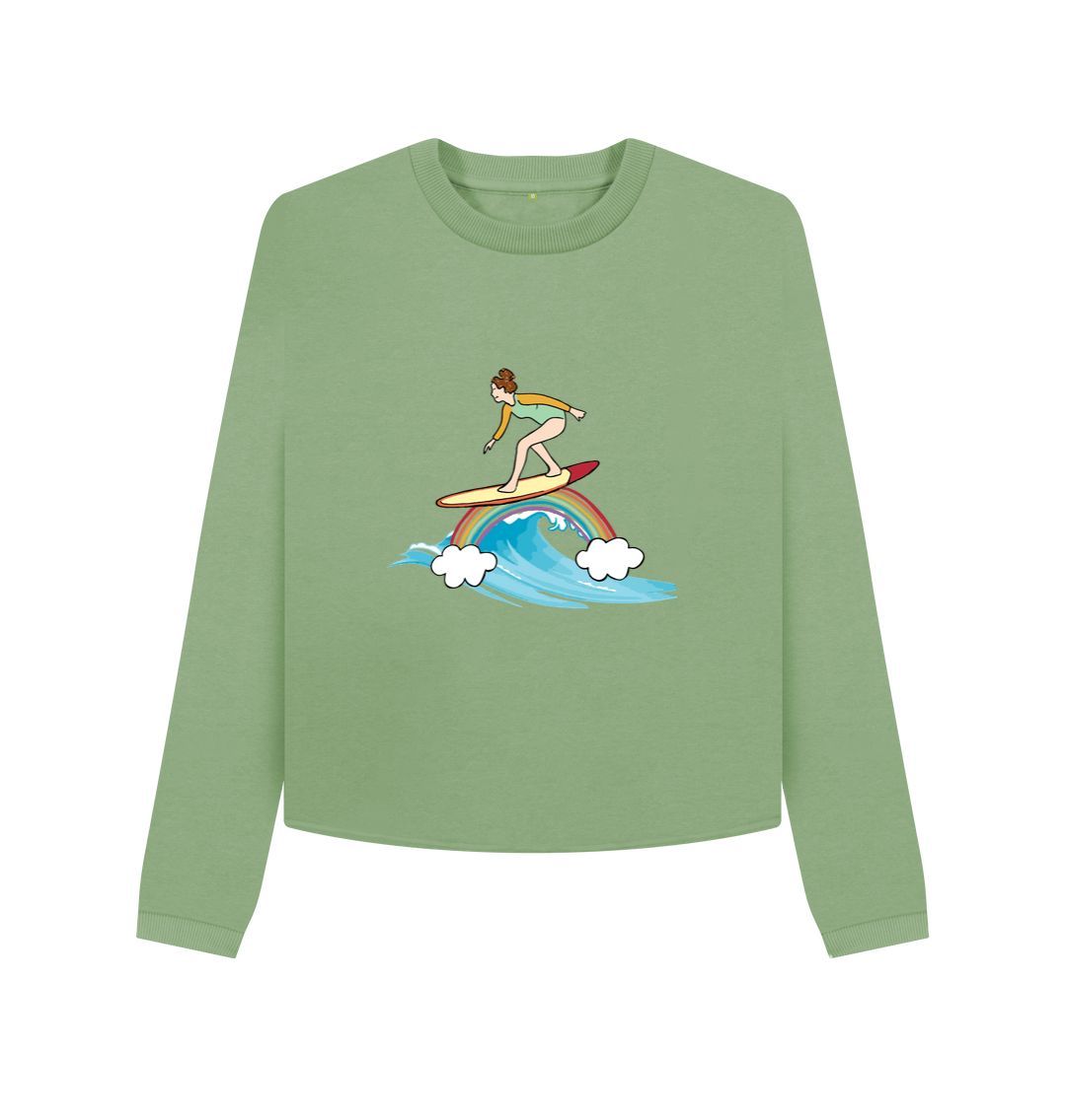 Sage 'RAINBOW SURF' Ladies Boxy Jumper