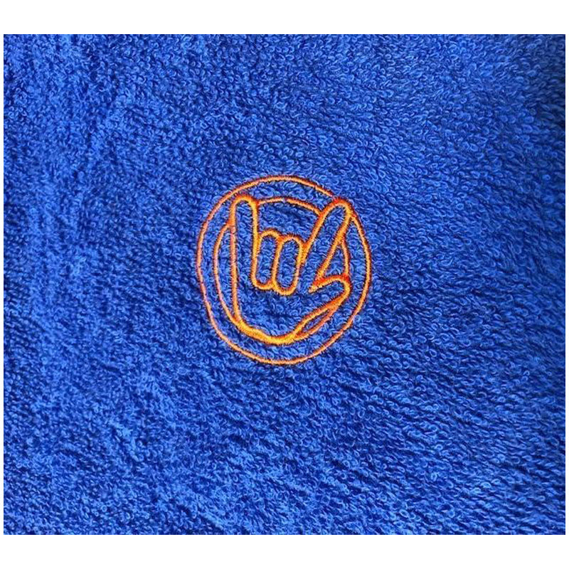 Premium Midi Royal Blue Changing Robe - 100% Cotton Eco-Friendly Outdoor Towel