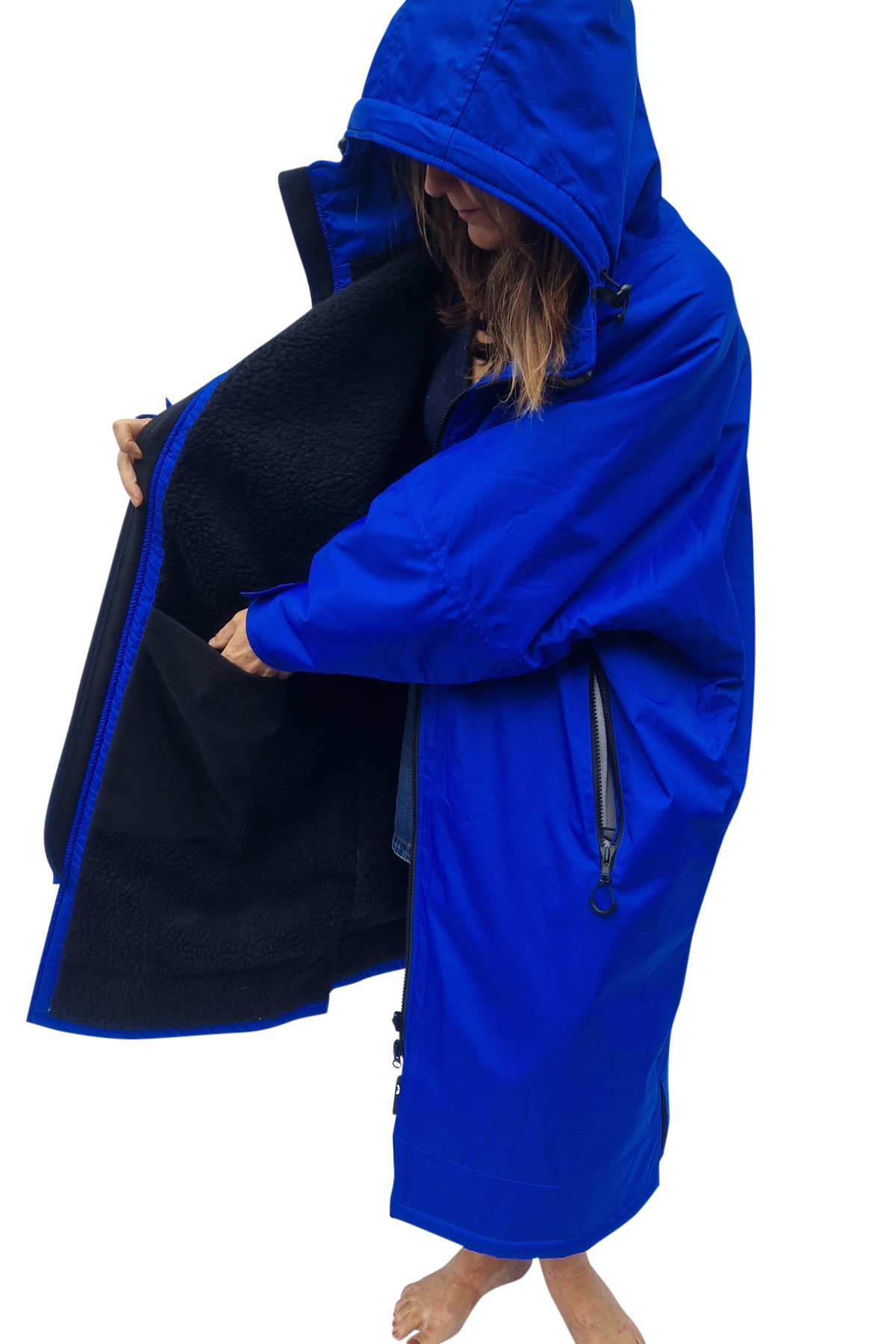 Sapphire Moose Eco - long sleeve changing robe -  electric blue/black