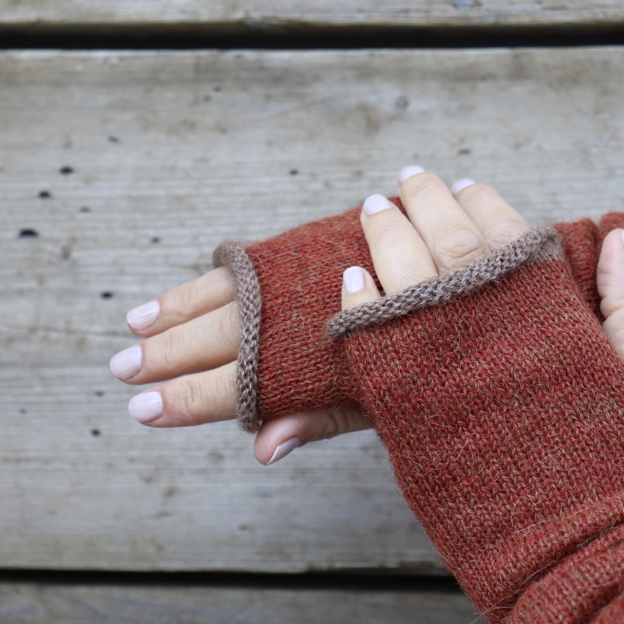Brea Wrist Warmers in Alpaca Knit